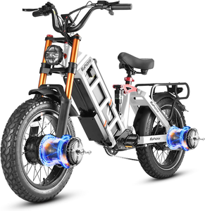Bicicleta eléctrica eAhora Juliet Pro II de 20 pulgadas con neumáticos gruesos, suspensión completa, bicicleta eléctrica de montaña de largo alcance, 70AH 60V para adultos - Product Image 1