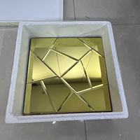 Mirror Gold Wall Panels Peel and Sticker Wall Decor Mirror Glass Mosaic