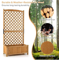 Jardinières pour pots de jardin Grandes jardinières en bois avec treillis pour plantes grimpantes