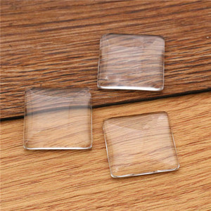 Cabochons carrés en verre transparent à dos plat de 8 mm, 10 mm, 12 mm, 15 mm, 18 mm, 20 mm, 25 mm, 30 mm, haute qualité, promotion en gros - Product Image 3