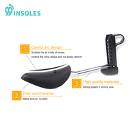 99insoles Noir Ajustable Embauchoir de chaussures, Protecteur de semelle, Anti-plis et Remplisseur de chaussures pour Hommes