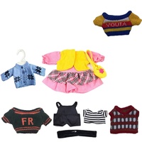Ensemble de vêtements pour poupées personnalisés en usine, tenue imprimée ODM&ODM pour poupée en peluche d'idole, accepte la personnalisation de la couleur, vente en gros à faible MOQ
