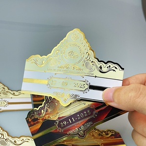Étiquette personnalisée pour cigares avec logo privé, impression UV, autocollant à gratter, marquage à chaud, durable, forme personnalisée - Product Image 5