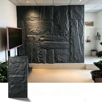 Panneau mural en pierre artificielle PU haute simulation, texture marbre et granit personnalisable pour revêtement de luxe de villas et hôtels