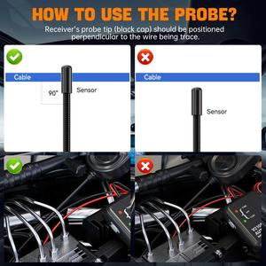 VDIAGTOOL V210 Outil de diagnostic de câble de réparation automobile 6 ~ 42V DC Détecteur de court-circuit et de circuit ouvert <span class=keywords><strong>Traceur</strong></span> pour fil ou câble - Product Image 4