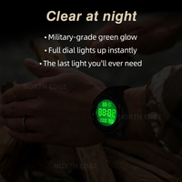 NORTH EDGE TERRAX 2025 Unisex Digitaluhr Outdoor-Sport Schwimmen Wasserdicht 50M Quarz Mineralglas 45MM Stoppuhr Countdown