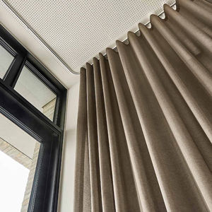 Cortinas Opacas Plisadas en Forma de S para el Hogar, Cortinas y Cenefas Suaves para Sala de Estar - Product Image 1