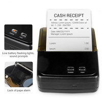 QUNSUO 80MM Printer Thermal Mini untuk Label Stiker Port Pengisian Daya Tipe-C Portabel Tersedia