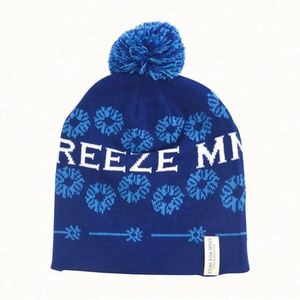 Custom <b>Hat</b> Winter Warm Cap Embroidered Knitted <b>Hat</b> Fan Jacquard Acrylic <b>Hat</b> - Product Image 2