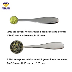Cucharas de Té de Acero Inoxidable de Grado Alimenticio de 2 ml, 2.5 ml, 5 ml, 7.5 ml, 10 ml, 15 ml, 30 ml para <span class=keywords><strong>Matcha</strong></span> y Café, para Fiestas de Té, Capacidad de 1 g - Product Image 4