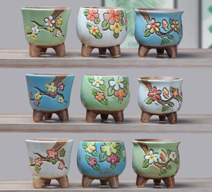 Creativo carino dipinto succulento vaso <span class=keywords><strong>di</strong></span> ceramica decorazione per la casa vaso <span class=keywords><strong>di</strong></span> <span class=keywords><strong>fiori</strong></span> per le piante - Product Image 3