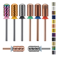 Elesecret Oferta Caliente Brocas Rusas de Diamante y Carburo de Tungsteno de Barril Grande para Uñas, para Uso en Salón con Limpieza de Cutículas