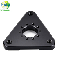 Service de fraisage CNC sur mesure, plaque de montage triangulaire pour moteur CNC, plaque de montage triangulaire en aluminium pour bras robotique
