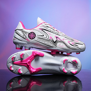 Chaussures de football pour enfants, tige synthétique, semelle extérieure en TPU, semelle intermédiaire en EVA, crampons bas pour terrain intérieur, usage estival - Product Image 2