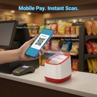 Escáner de Código de Barras de Escritorio UMG-FS31 con Detección Automática, Lector USB de Códigos QR 1D y 2D para Pagos Móviles y Cajas de Supermercado