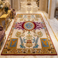 Tapis mural de mosquée de luxe abstrait moderne fait main en laine/soie, style Palais Royal Islamique, 9x12, très grande taille