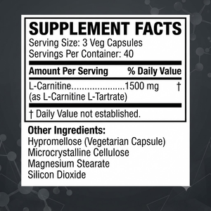 Cápsulas de L-Carnitina OEM ODM 1500mg 120 Unidades a Granel Marca Privada - Product Image 3