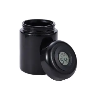 药草贮藏罐用密封容器玻璃罐，带不透明防紫外线湿度温温盖