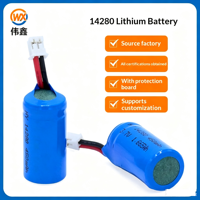Batterie au lithium cylindrique WX 14280 37V avec carte de protection certifiée KC, bornes, rechargeable, pour électronique grand public, fabriquée en Chine