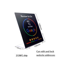 Carte NFC Google Review personnalisable – Panneau de table intelligent compatible Android pour avis Google et engagement client sur les réseaux sociaux