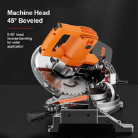 Machine de découpe scie à onglets composée coulissante scie à onglets à biseau unique panneaux à base de bois machines scies électriques haute classe aluminium bricolage