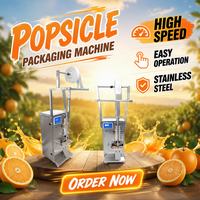 Machine automatique de fabrication de bâtonnets de glace, de sucettes glacées, de glaces, de remplissage de jus de fruits liquides et de scellage d'emballages en plastique