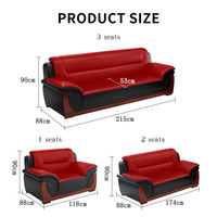 Ensemble de canapés de réception modernes XTSF-015 pour usage commercial, en panneaux de mélamine avec processus de scellement des bords, dessus en PVC extensible et personnalisable