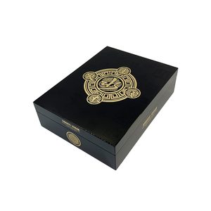 กล่องซิการ์แบบกำหนดเองสีดำสีทองบรรจุภัณฑ์ไม้ทรงสี่เหลี่ยมผืนผ้ามันวาวสูงสำหรับการจัดการการพิมพ์แกะสลักด้วยเลเซอร์5ชิ้น - Product Image 3
