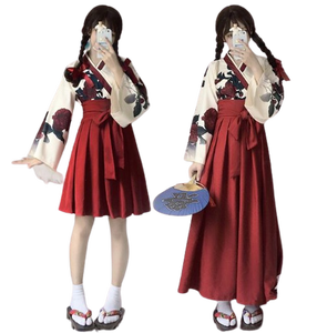 Ecoparty Kimono Sakura estilo japonés estampado Floral Vintage Vestido Mujer Oriental Camelia amor disfraz <span class=keywords><strong>Haori</strong></span> Yukata - Product Image 5