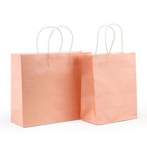 Bolsa de Compra Biodegradable, Bolsa de Papel Kraft Amarilla Personalizada con Impresión para Tiendas - Product Image 2