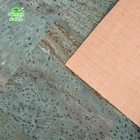 INFOCORK usine en gros rétro revêtement bleu sarcelle pain veine cuir de liège-pour chaussures, sacs tapis écologique texturé Durable