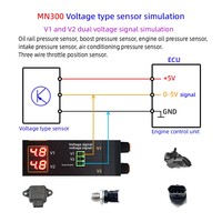 Update MN300 Auto Sensor Simulator Mechanical Tester 12V OLIVER Fit Car Rail Oxygen Oil Pressure Flow Signal Generator Black 1W