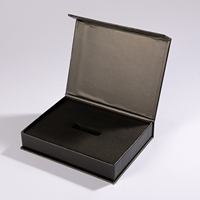 Boîtes rectangulaires rigides personnalisées avec logo, en carton, avec rabat magnétique, doublées d'éponge, pour emballages de cadeaux d'écouteurs