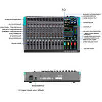 Console de Mixage Audio Numérique Professionnelle 12 Canaux 256 DSP avec Connexion USB en Métal et Plastique pour Usage Scénique