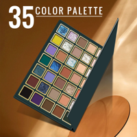 35 Farben Lidschatten-Palette Hoch pigmentierte Lidschatten Mischbare wasserdichte Formel Grausamkeit freie vegane Make-up-Palette