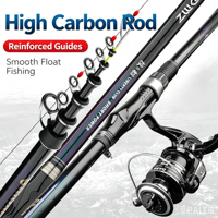 7 #   Canne à pêche télescopique en carbone pour la pêche en mer, combo portable longue portée avec moulinet spinning entièrement métallique 5000 pour eau salée et fond de plage