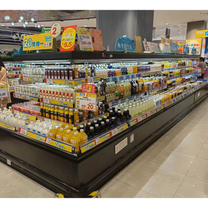 Thương mại LED mở hiển thị Máy làm lạnh tủ lạnh với multideck thiết kế cho siêu thị Showcase tủ lạnh 492l-1477l Công suất - Product Image 1