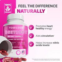 Complément Alimentaire Capsules de Betterave 1300mg Poudre de Betterave Naturelle Améliore les Performances Athlétiques Favorise une Circulation Saine Adulte
