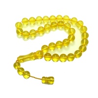 Prix compétitif Tailles multiples Religieux Jaune Rond 33 Perles Chine Perles de prière avec insectes Perles en résine Fourmis Chapelet