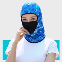 Venta caliente deportes al aire libre pasamontañas protector solar máscara facial y cubierta de cabeza a prueba de viento gorra de montar fina para pesca