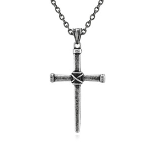 <b>Cross</b> Necklace Titanium Steel Nail Insertion Unisex Street Fashion Pendant Jewelry - Product Image 1