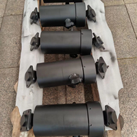 Mini vérin hydraulique télescopique multi-étages avec construction en acier et roulement pour remorque benne basculante, pression 250 bars