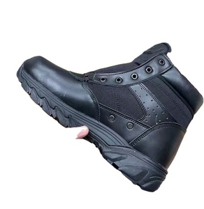 Bottes en cuir noir DFP1 PNP pour femme - Product Image 1