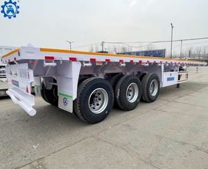 รถพ่วงพื้นเรียบสำหรับขนส่งตู้คอนเทนเนอร์เหล็กขนาด 20 ฟุต 40 ฟุต 3 เพลา จากผู้ผลิตจีน มีขาย - Product Image 5