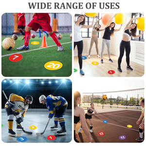 फुटबॉल प्रतीक डिस्क डिजिटल प्रतीक प्लेट प्रतीक चिन्ह वस्तु फ्लैट ऐतिहासिक मैट किंडरगार्टन बास्केटबॉल प्रशिक्षण उपकरण बाधा चटाई - Product Image 3