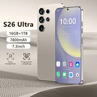 Nouveau Téléphone Portable Original 2025 S26 Ultra Smartphone 16 Go + 1 To 5G LTE Double SIM en Veille Écran HD Déverrouillage Facial Android 14