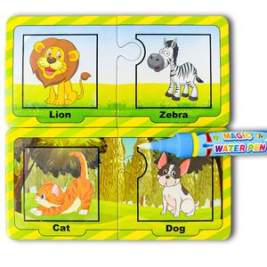 Libri Illustrati Reversibili che Cambiano Colore con l'Acqua, Carte Riutilizzabili Sensibili all'Acqua con Cartoni Animati per Bambini - Product Image 5