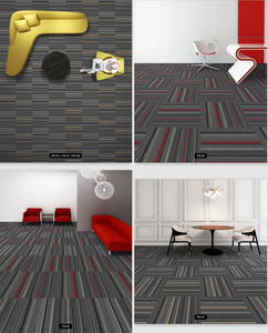 Tapis de bureau moderne carré 50*50cm, tapis de sol épais en peluche PP avec dos en PVC, design touffeté pour hôtel et bureau - Product Image 4