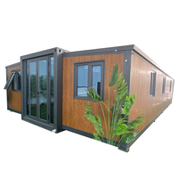 Maison conteneur en acier préfabriquée, mobile, extensible, de luxe, étanche et sécurisée pour usage domestique en extérieur