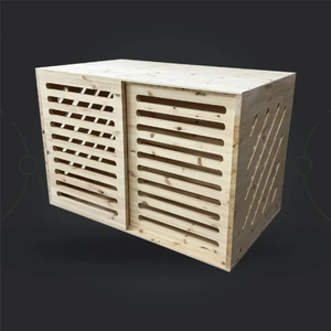 บ้านสุนัขคอกสุนัขขนาดใหญ่บ้านสัตว์เลี้ยงทำจากไม้ที่ทันสมัยพร้อมฟังก์ชันเคลื่อนย้ายได้ - Product Image 5